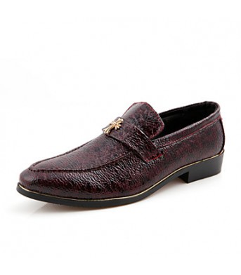 Office & Career / Party & Evening / Casual Leather Loafers Black / White / Burgundy  