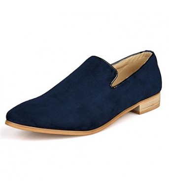 Leather Casual Loafers Casual Flat Heel Slip-on Blue / Yellow / Navy  