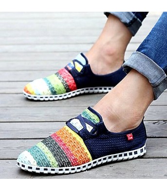   New Fashion Hot Sale Casual Navy / Green / Light Blue Comfort Breathable Canvas Leisure Lovers Shoes  